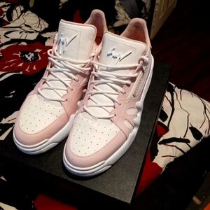 Pink and white Giuseppe Zanotti Talon